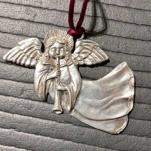 Vintage Seagull Pewter Angel Ornament